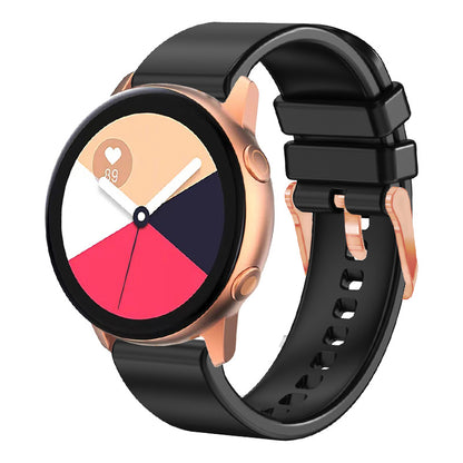 For Huami Amazfit GTR Mini / Bip 3 / Bip 3 Pro Silicone Watchband 20mm Solid Color Replacement Watch Strap