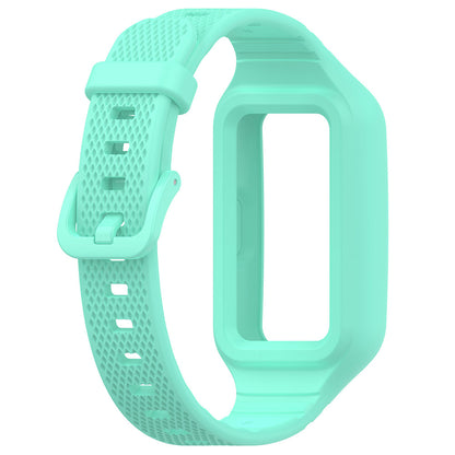 For Huawei Band 8 / Band 7 / Honor Band 6 Silicone Watch Strap Integral Texture Watch Band with Case