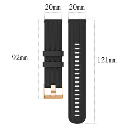 For Huami Amazfit GTR Mini / Bip 3 / Bip 3 Pro Texture Watch Strap 20mm Replacement Silicone Watch Band