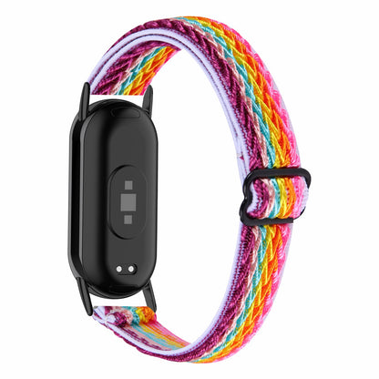 For Xiaomi Smart Band 8 Nylon Braided Watch Strap Quick Release Elastic Watch Band