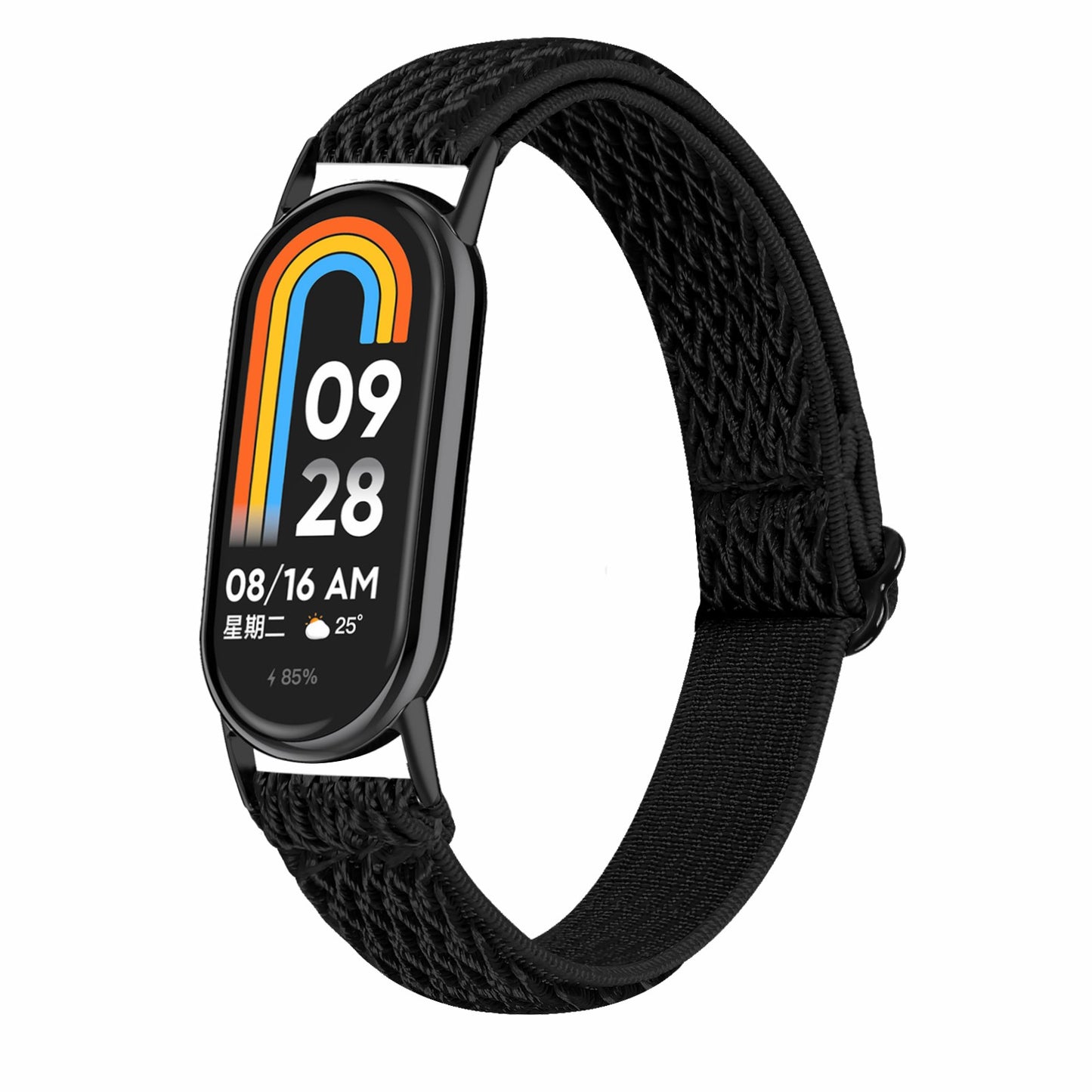 For Xiaomi Smart Band 8 Nylon Braided Watch Strap Quick Release Elastic Watch Band