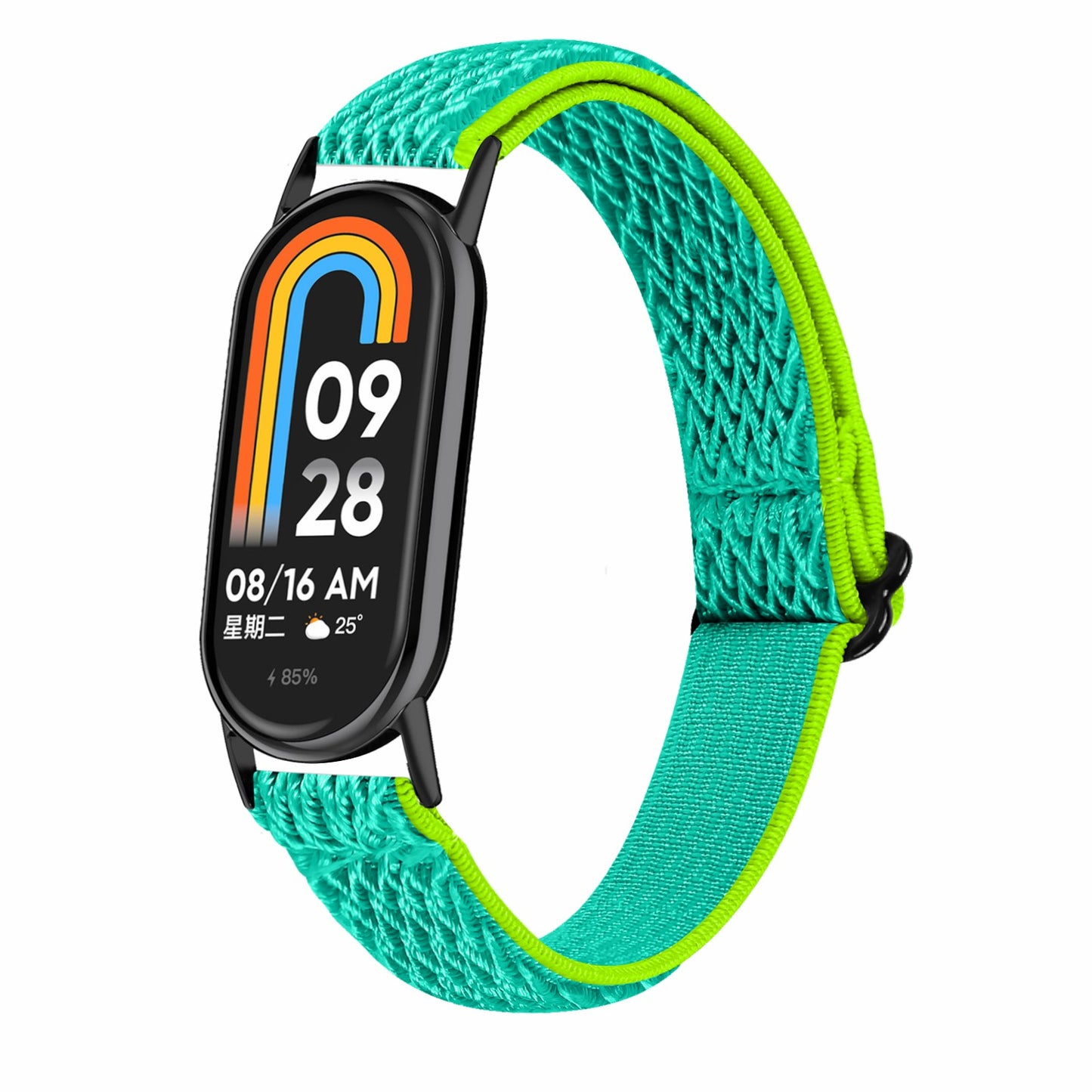 For Xiaomi Smart Band 8 Nylon Braided Watch Strap Quick Release Elastic Watch Band