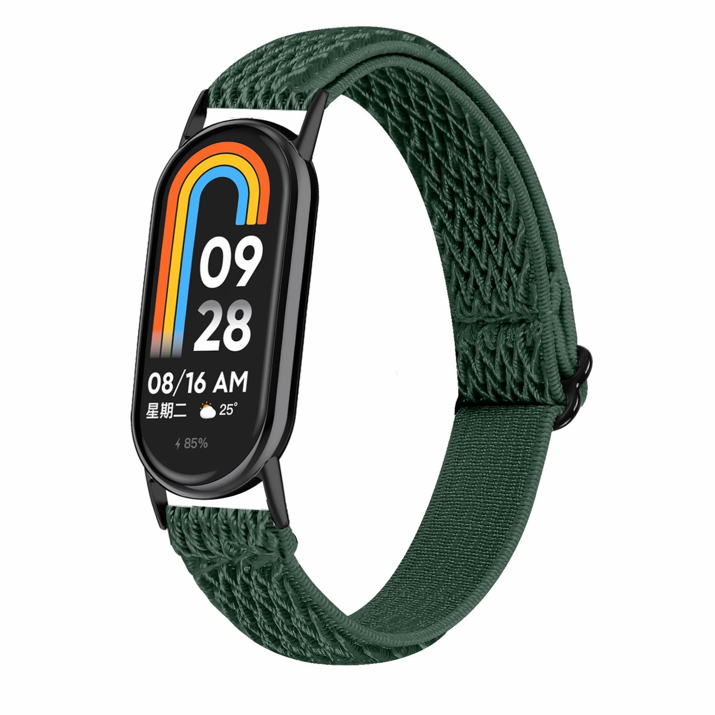 For Xiaomi Smart Band 8 Nylon Braided Watch Strap Quick Release Elastic Watch Band