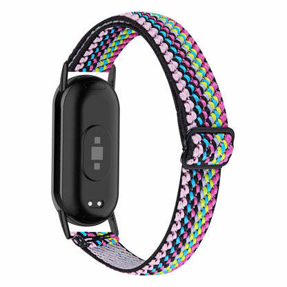 For Xiaomi Smart Band 8 Nylon Braided Watch Strap Quick Release Elastic Watch Band