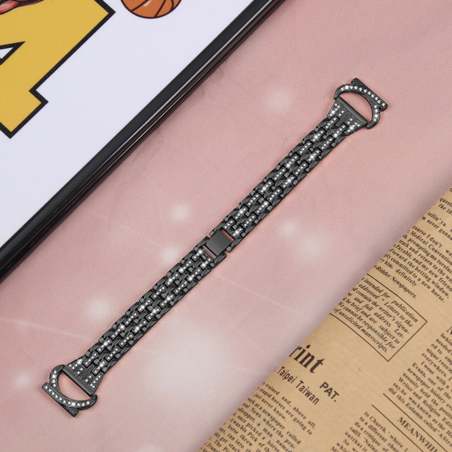 Stainless Steel Watch Band for Samsung Galaxy Watch6 40mm 44mm / Watch6 Classic 43mm 47mm / Watch 5 40mm 44mm / Watch4 40mm 44mm / Watch3 41mm , 20mm 5-Bead Rhinestone Decor Bracelet