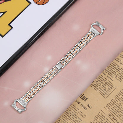 Stainless Steel Watch Band for Samsung Galaxy Watch6 40mm 44mm / Watch6 Classic 43mm 47mm / Watch 5 40mm 44mm / Watch4 40mm 44mm / Watch3 41mm , 20mm 5-Bead Rhinestone Decor Bracelet