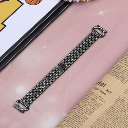 Rhinestone Decor Band for Samsung Galaxy Watch6 40mm 44mm / Watch6 Classic 43mm 47mm / Watch 5 40mm 44mm / Watch4 40mm 44mm / Watch3 41mm , 5-Bead 20mm Stainless Steel Watch Strap