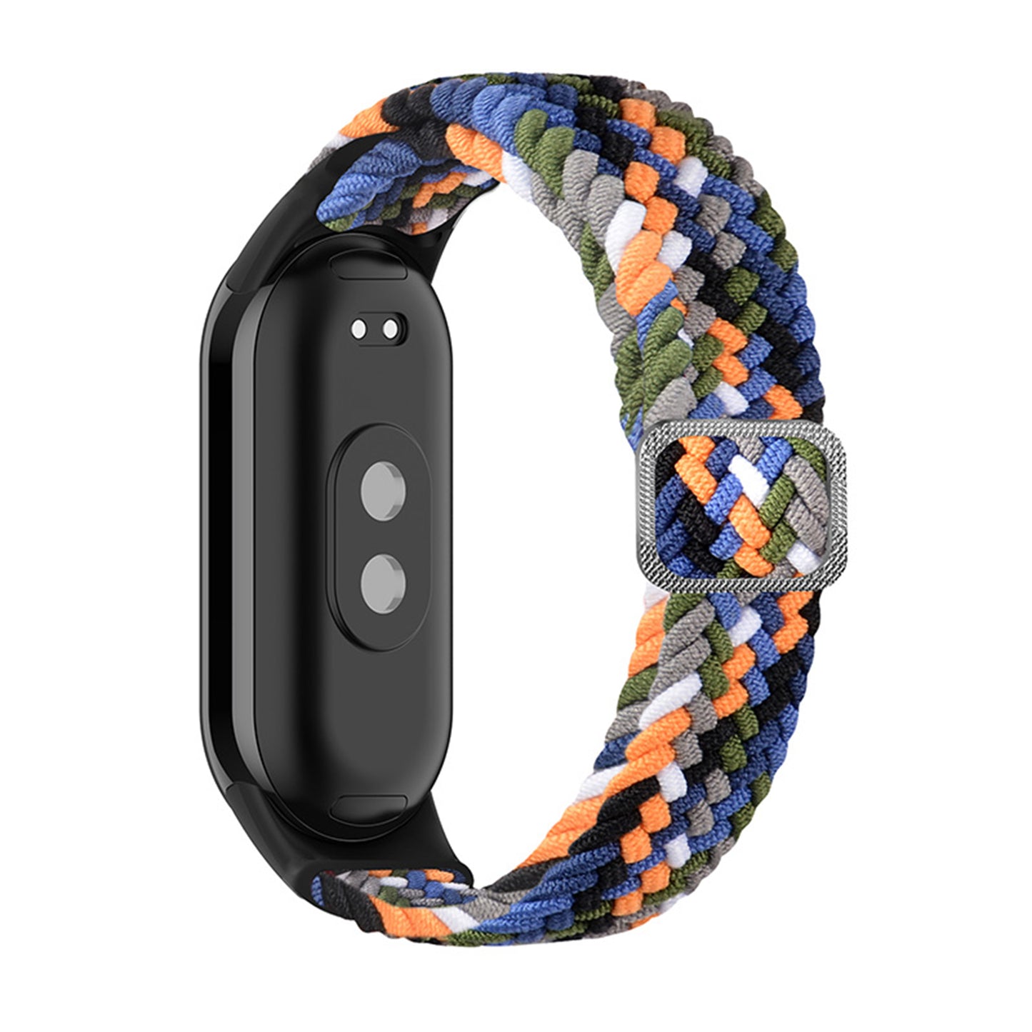 ENKAY HAT-PRINCE For Xiaomi Smart Band 8 Elastic Watch Band Nylon Braided Wrist Strap Set with PMMA Screen Protector