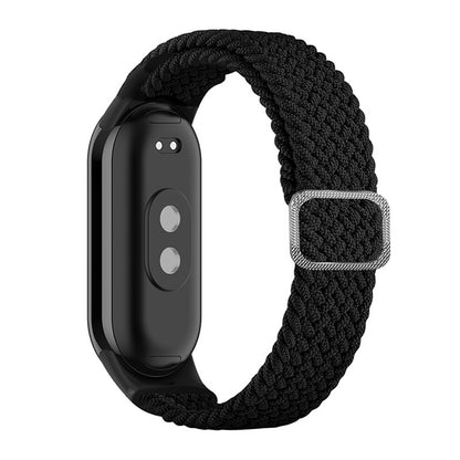 ENKAY HAT-PRINCE For Xiaomi Smart Band 8 Elastic Watch Band Nylon Braided Wrist Strap Set with PMMA Screen Protector