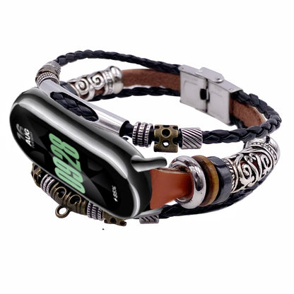 For Xiaomi Smart Band 8 / 8 NFC Bracelets Bands Ethnic Style Beaded Retro DIY Watch Strap with Connector