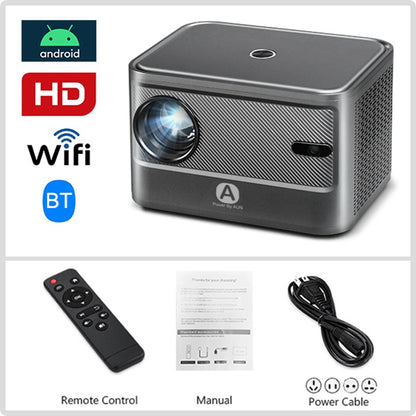 AUN A002 Portable Home Theater Projector Android 9.0 HD Video Screen Mirroring WiFi Bluetooth LED Projector