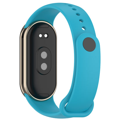 For Xiaomi Smart Band 8 Silicone Watch Bands Strap Replacement with Metal Connector