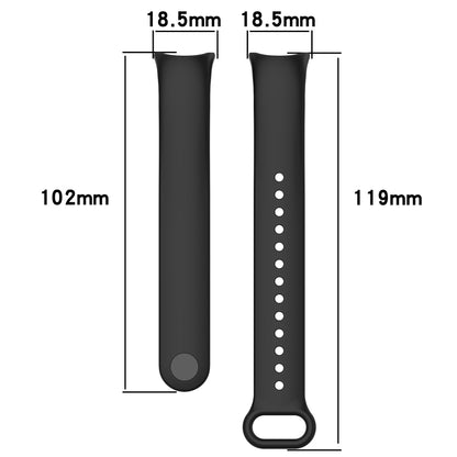 For Xiaomi Smart Band 8 Silicone Watch Bands Strap Replacement with Metal Connector