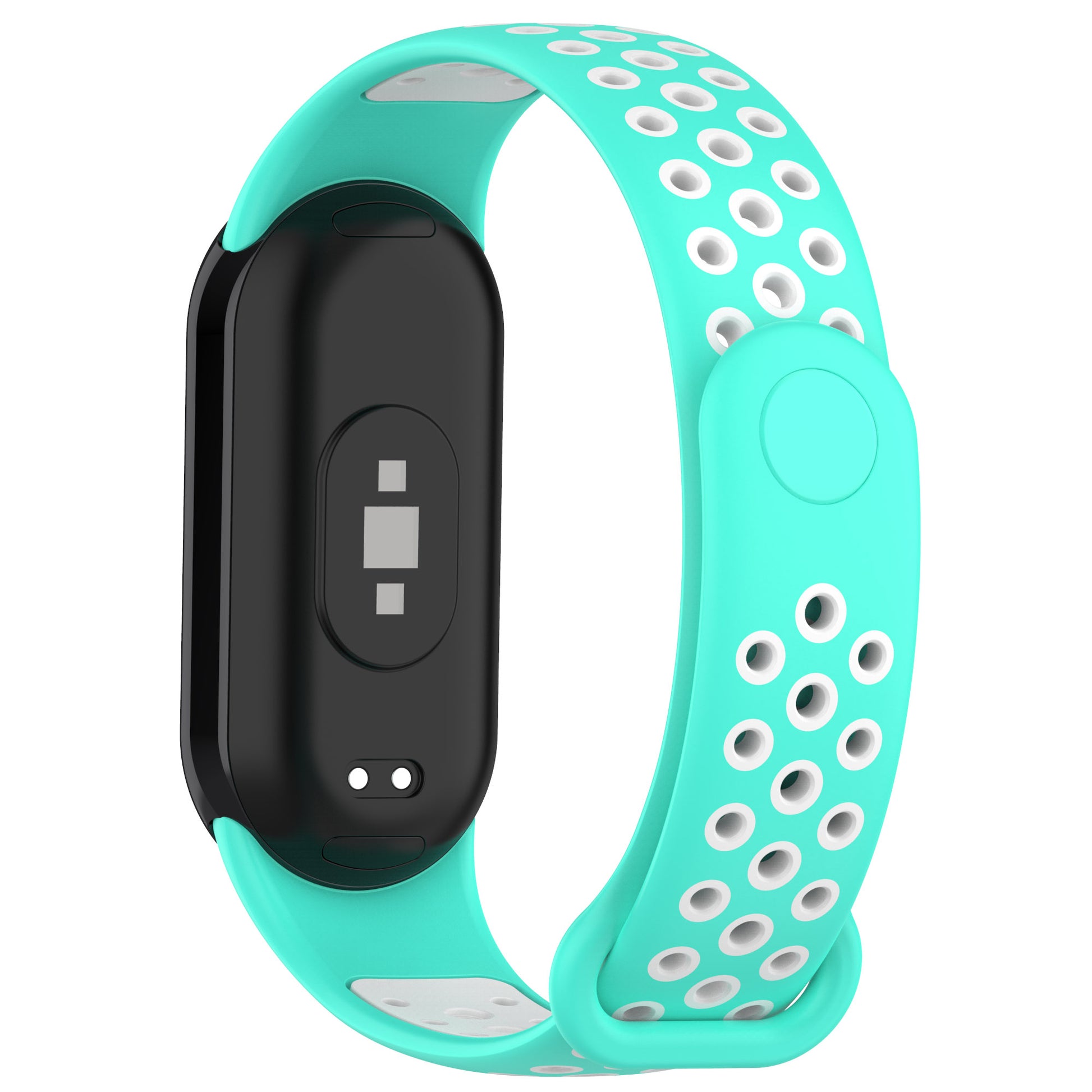 For Xiaomi Smart Band 8 Silicone Watch Bands Dual-color Sport Strap with Silicone Connector