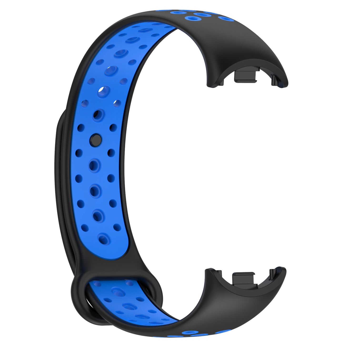 For Xiaomi Smart Band 8 Silicone Watch Bands Dual-color Sport Strap with Silicone Connector