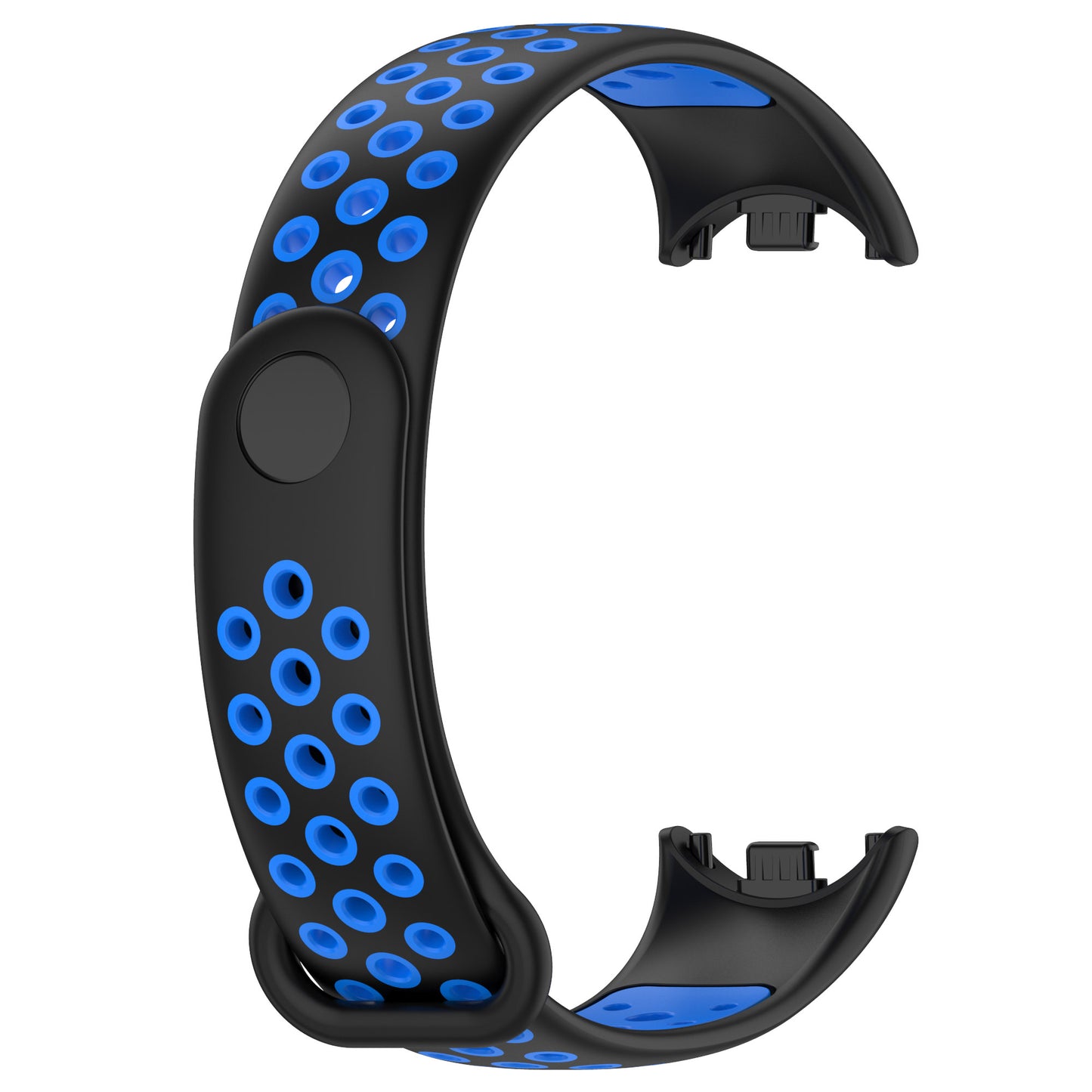 For Xiaomi Smart Band 8 Silicone Watch Bands Dual-color Sport Strap with Silicone Connector