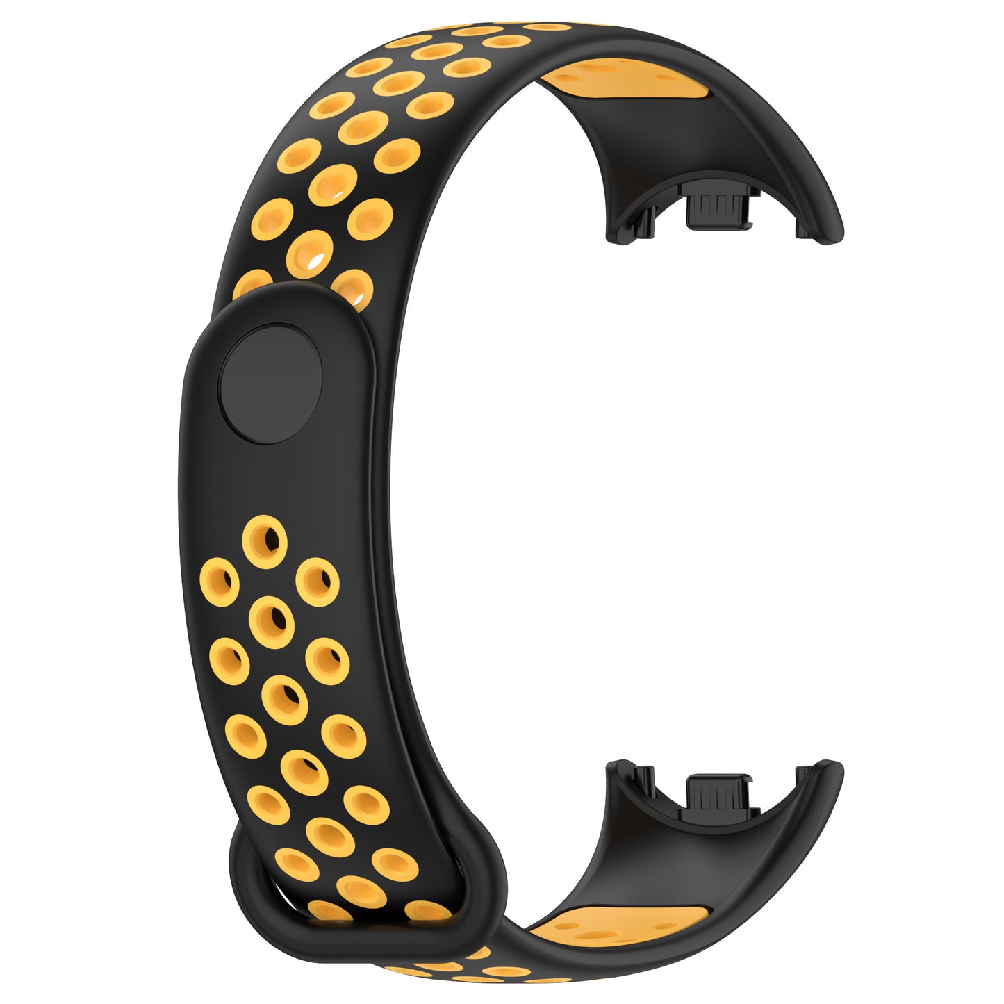 For Xiaomi Smart Band 8 Silicone Watch Bands Dual-color Sport Strap with Silicone Connector