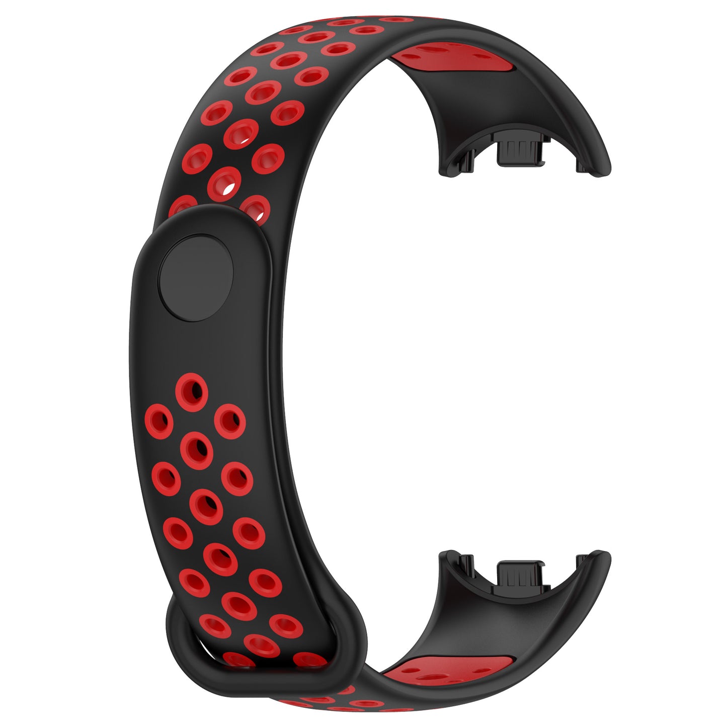 For Xiaomi Smart Band 8 Silicone Watch Bands Dual-color Sport Strap with Silicone Connector