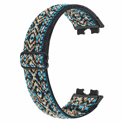 For Huawei Band 8 Bohemian Style Elastic Nylon Smartwatch Strap Watch Band Replacement