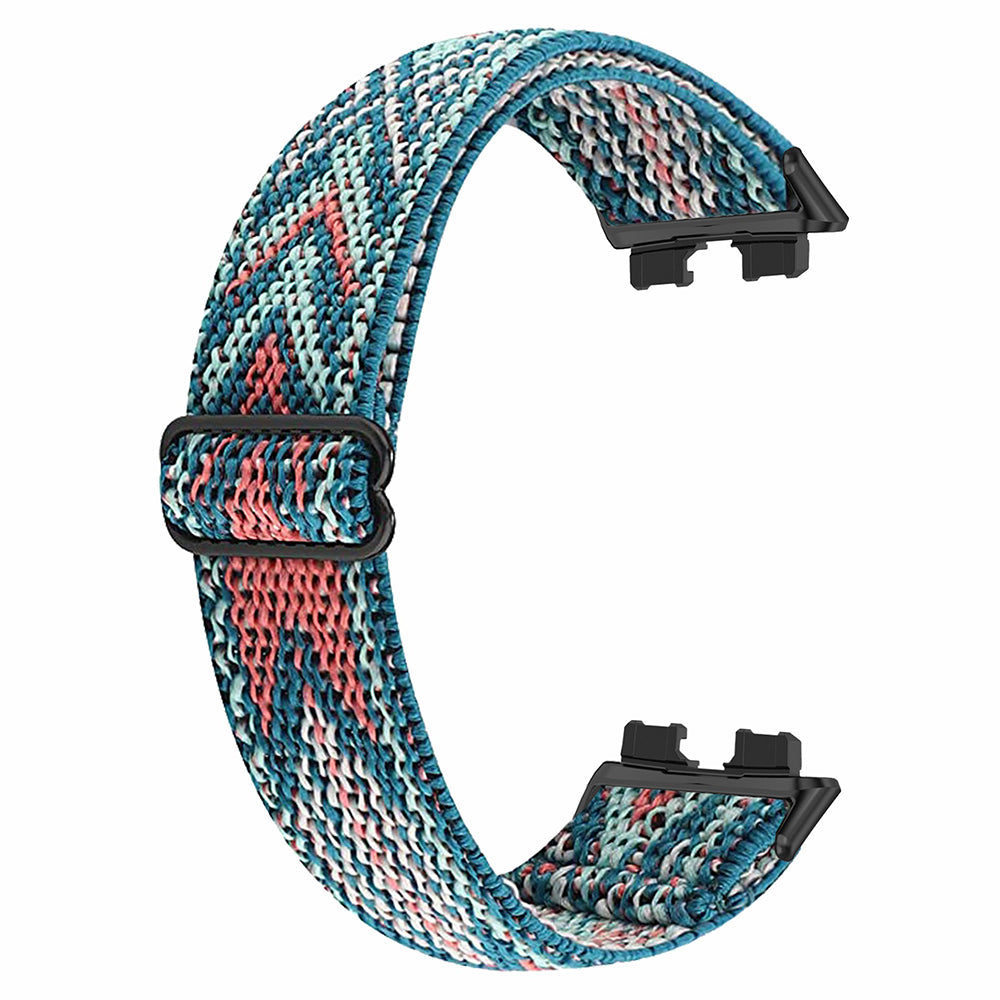 For Huawei Band 8 Bohemian Style Elastic Nylon Smartwatch Strap Watch Band Replacement