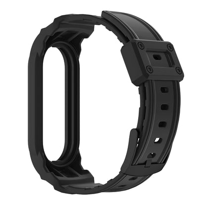 For Xiaomi Mi Band 5 / 6 / 7  Integrated TPU Watch Case Wrist Band Replacement Watch Strap