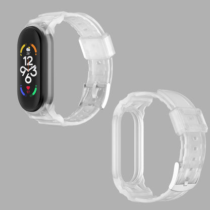 For Xiaomi Mi Band 5 / 6 / 7  Integrated TPU Watch Case Wrist Band Replacement Watch Strap