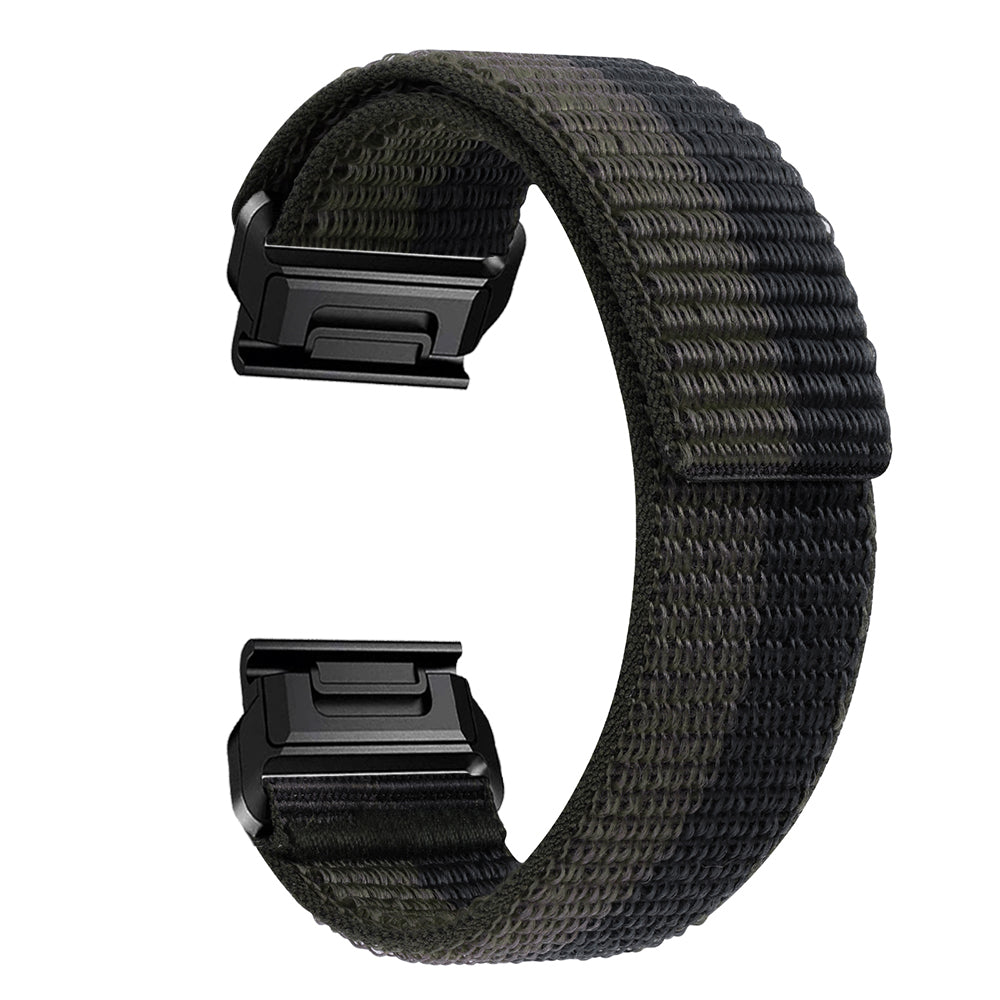 For Garmin Tactix 7 Pro / Fenix 7X / Fenix 6X Pro 26mm Nylon Watch Band Adjustable Wrist Strap Replacement