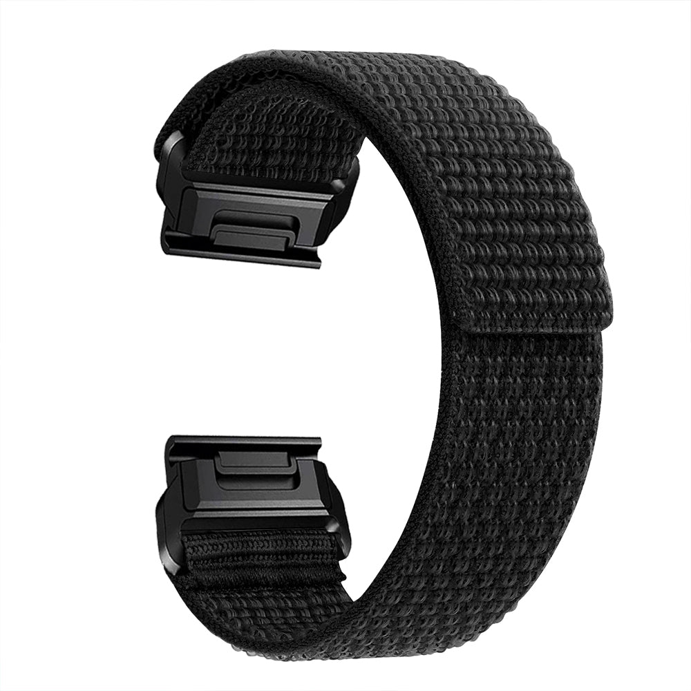 For Garmin Tactix 7 Pro / Fenix 7X / Fenix 6X Pro 26mm Nylon Watch Band Adjustable Wrist Strap Replacement