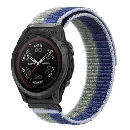 For Garmin Tactix 7 Pro / Fenix 7X / Fenix 6X Pro 26mm Nylon Watch Band Adjustable Wrist Strap Replacement