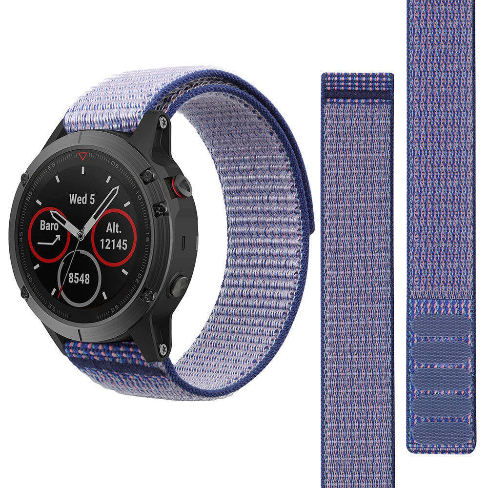 For Garmin Forerunner 965 / 955 / 945 / 935 Adjustable Watch Strap Stitching Nylon Loop Wrist Band