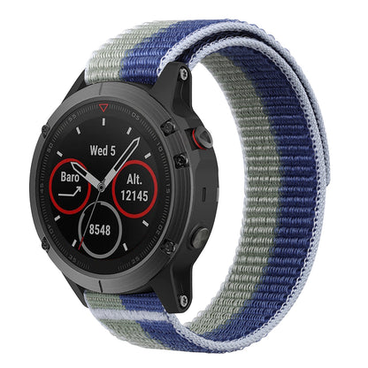 For Garmin Forerunner 965 / 955 / 945 / 935 Adjustable Watch Strap Stitching Nylon Loop Wrist Band