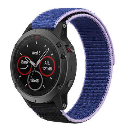 For Garmin Forerunner 965 / 955 / 945 / 935 Adjustable Watch Strap Stitching Nylon Loop Wrist Band