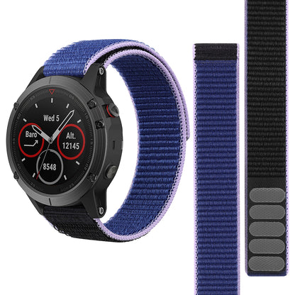 For Garmin Forerunner 965 / 955 / 945 / 935 Adjustable Watch Strap Stitching Nylon Loop Wrist Band