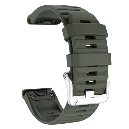 Watch Band for Garmin Forerunner 965 / 955 / 945 / 935 Soft Silicone Strap  Bracelet with Silver Buckle