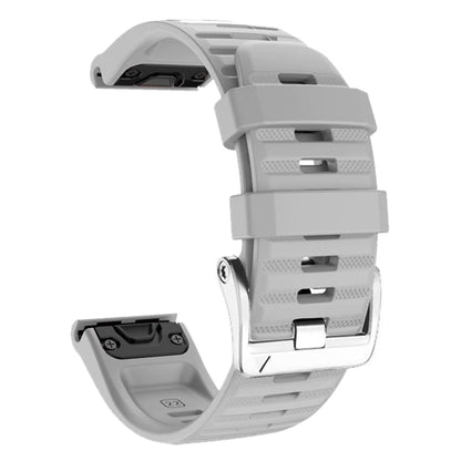 Watch Band for Garmin Forerunner 965 / 955 / 945 / 935 Soft Silicone Strap  Bracelet with Silver Buckle