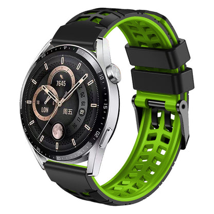 For Huawei Watch 4 / 4 Pro / Watch 3 / 3 Pro Silicone Watch Band 22mm Textured Watch Strap with Dual Buckle