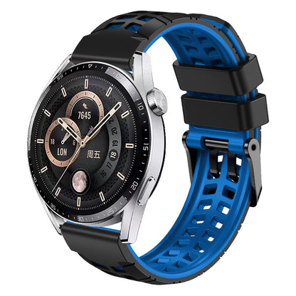 For Huawei Watch 4 / 4 Pro / Watch 3 / 3 Pro Silicone Watch Band 22mm Textured Watch Strap with Dual Buckle