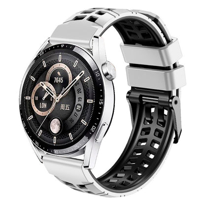 For Huawei Watch 4 / 4 Pro / Watch 3 / 3 Pro Silicone Watch Band 22mm Textured Watch Strap with Dual Buckle