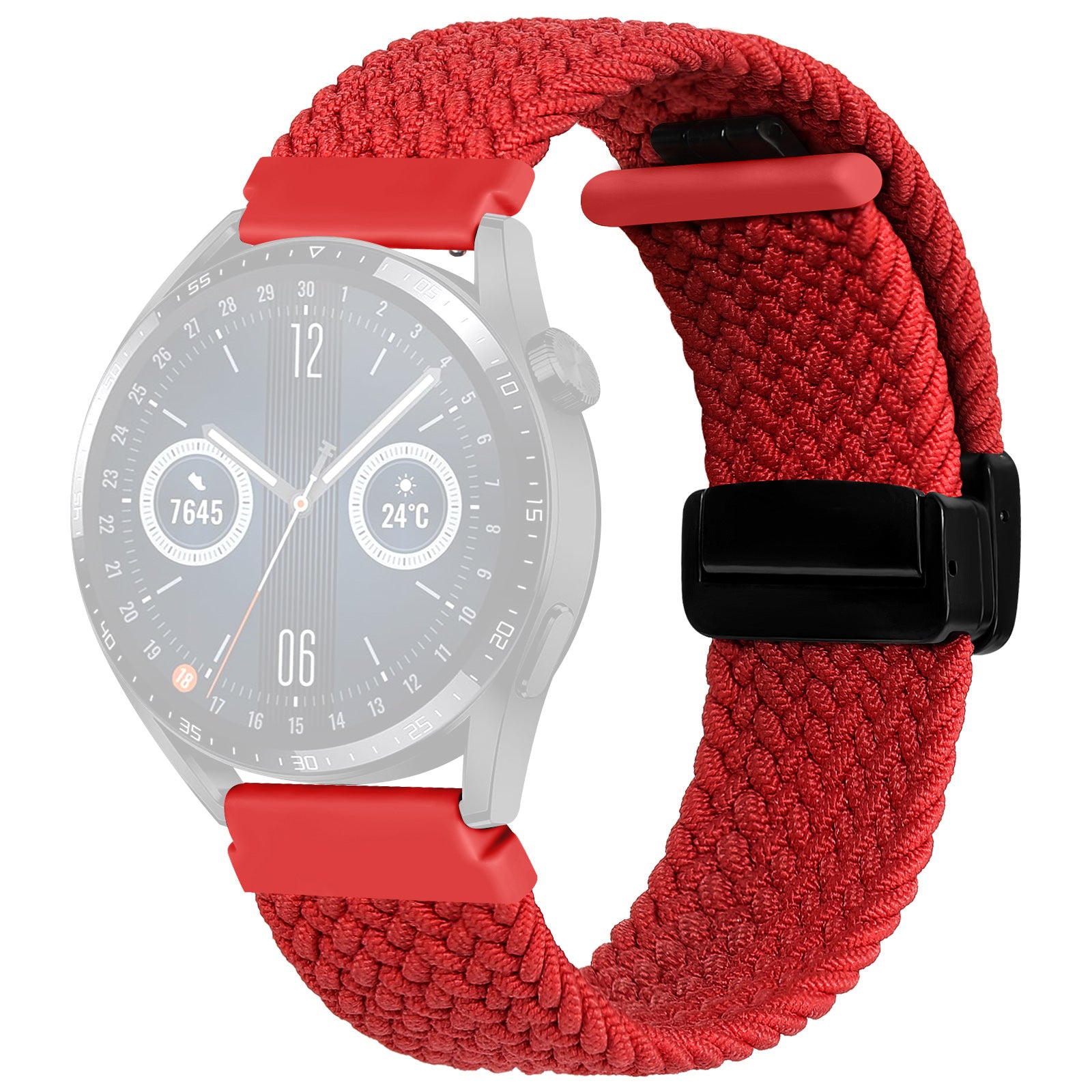 For Garmin Forerunner 265 / 255 / Vivoactive 4 / Venu 2 Nylon Watch Strap 22mm Replacement Watchband with Folding Buckle