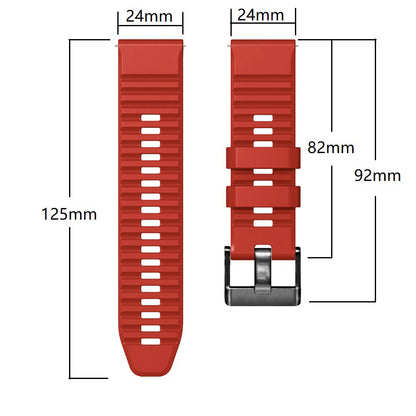 For Suunto 9 / 9 Baro / 7 Silicone Watch Band 24mm Dual Color Textured Replacement Watch Strap