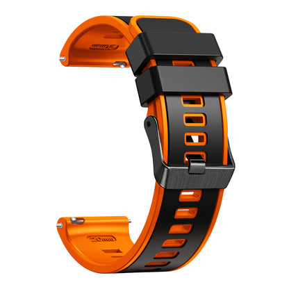 For Garmin vivomove Trend / Luxe / Style Replacement Watch Strap 20mm Dual Color Silicone Watch Band