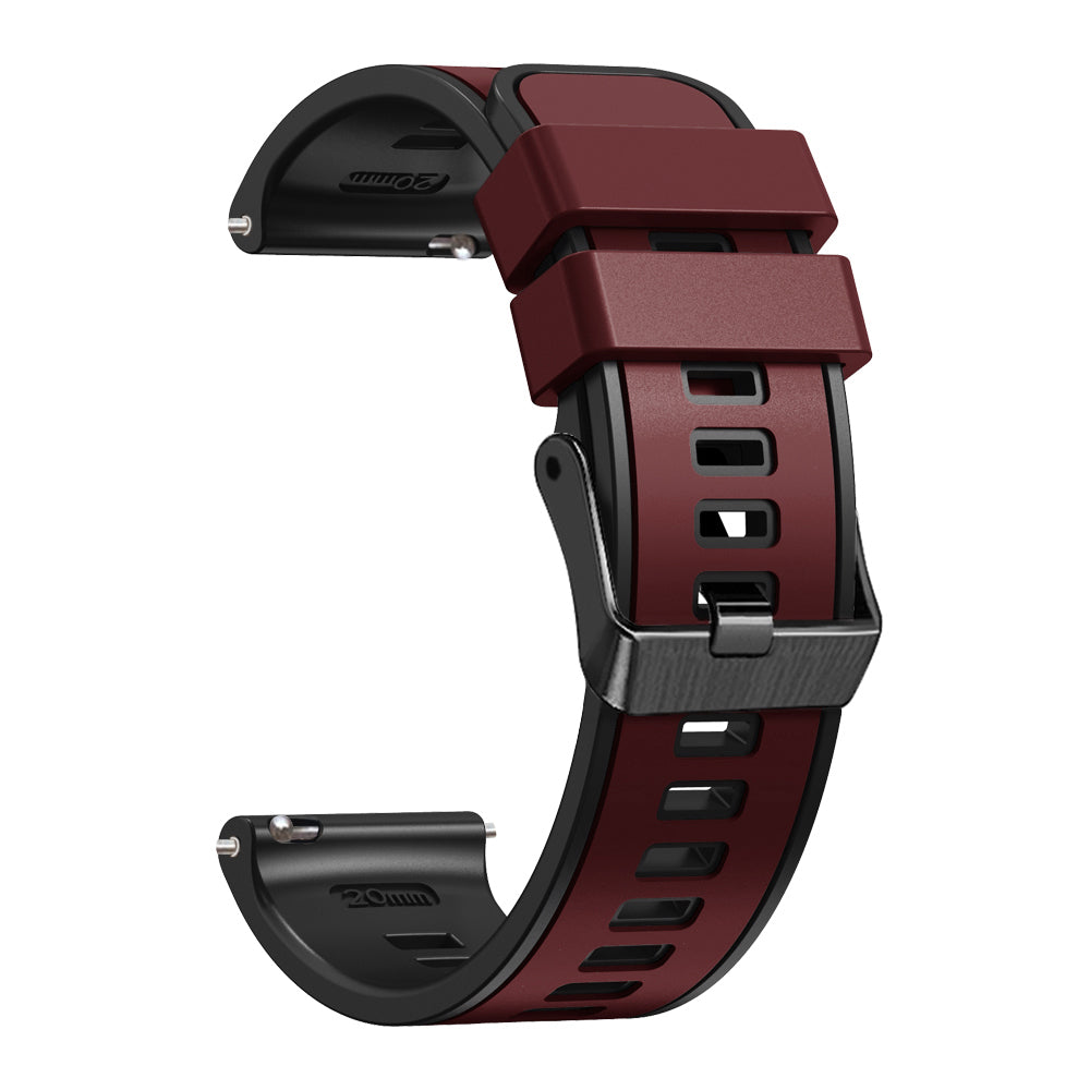 For Garmin vivomove Trend / Luxe / Style Replacement Watch Strap 20mm Dual Color Silicone Watch Band