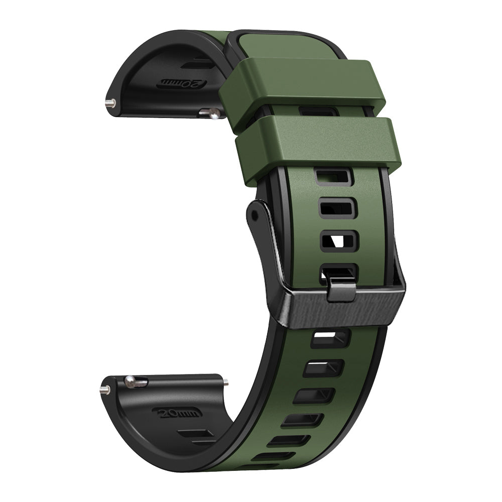 For Garmin vivomove Trend / Luxe / Style Replacement Watch Strap 20mm Dual Color Silicone Watch Band