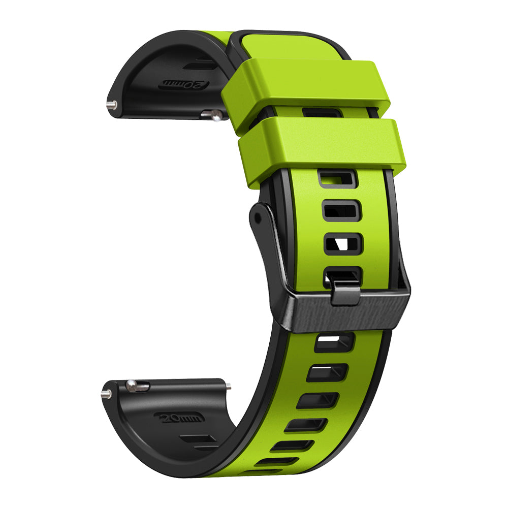 For Garmin vivomove Trend / Luxe / Style Replacement Watch Strap 20mm Dual Color Silicone Watch Band