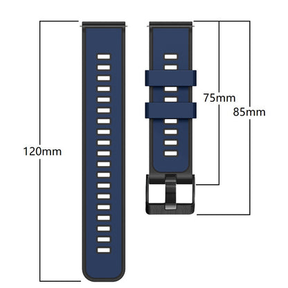 For Garmin vivomove Trend / Luxe / Style Replacement Watch Strap 20mm Dual Color Silicone Watch Band