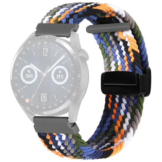 Nylon Watch Bands for Garmin vivomove Trend / Style / Luxe , 20mm Folding Buckle Adjustable Braided Strap