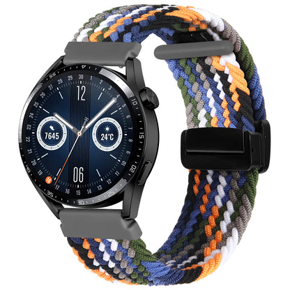 Nylon Watch Bands for Garmin vivomove Trend / Style / Luxe , 20mm Folding Buckle Adjustable Braided Strap