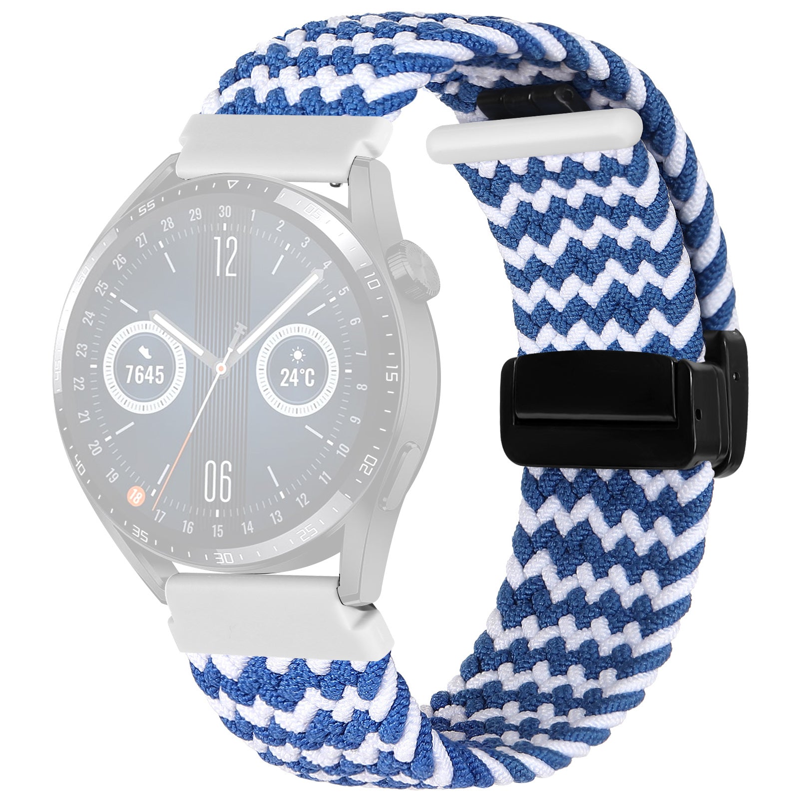 Nylon Watch Bands for Garmin vivomove Trend / Style / Luxe , 20mm Folding Buckle Adjustable Braided Strap