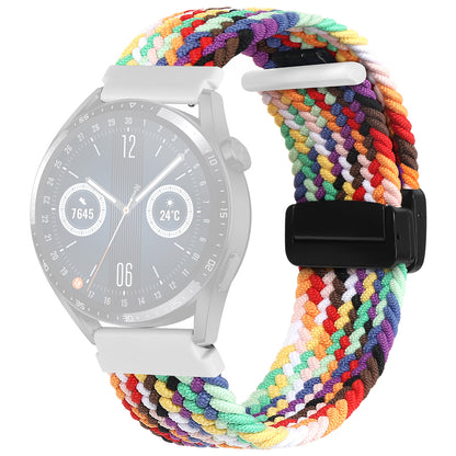 Nylon Watch Bands for Garmin vivomove Trend / Style / Luxe , 20mm Folding Buckle Adjustable Braided Strap