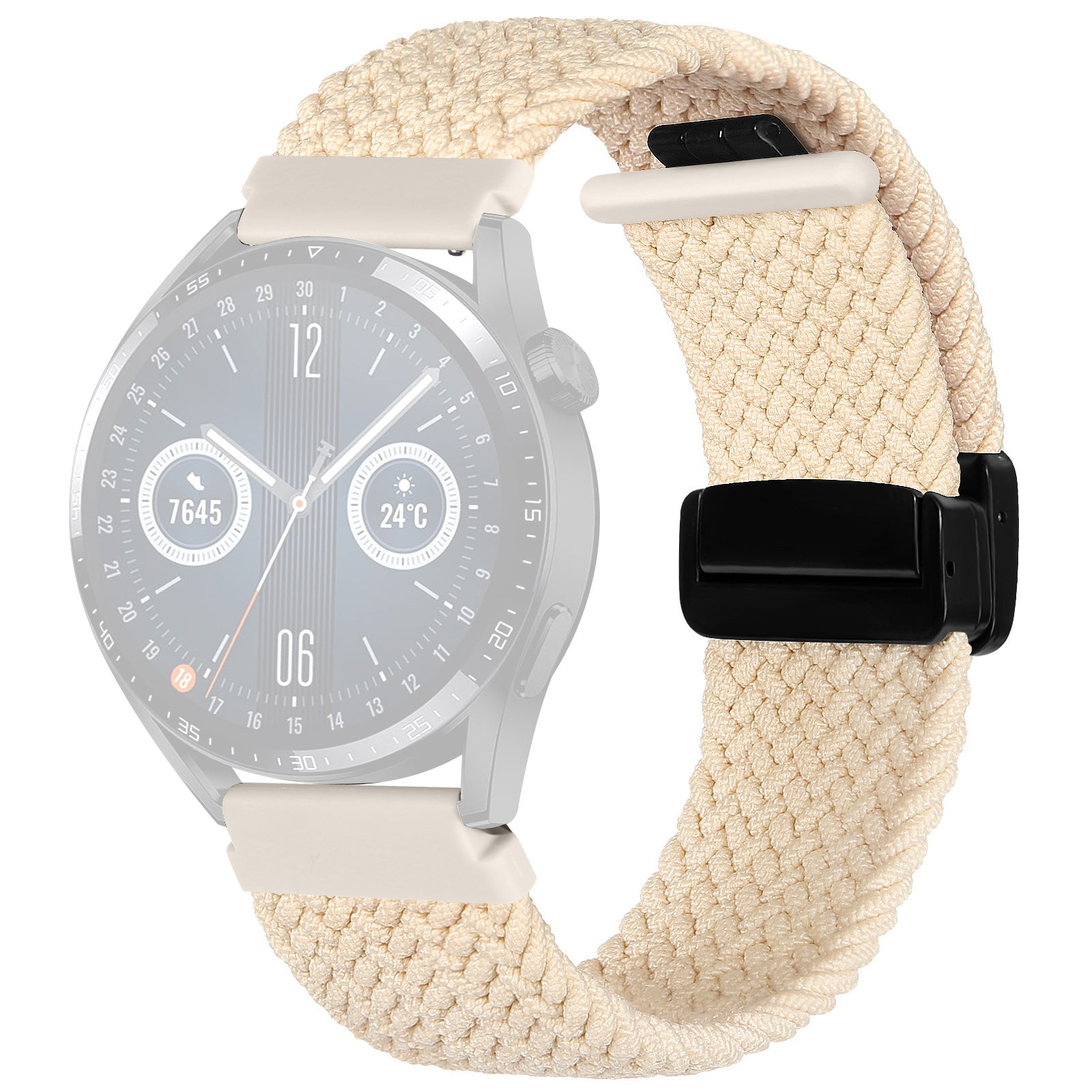 Nylon Watch Bands for Garmin vivomove Trend / Style / Luxe , 20mm Folding Buckle Adjustable Braided Strap